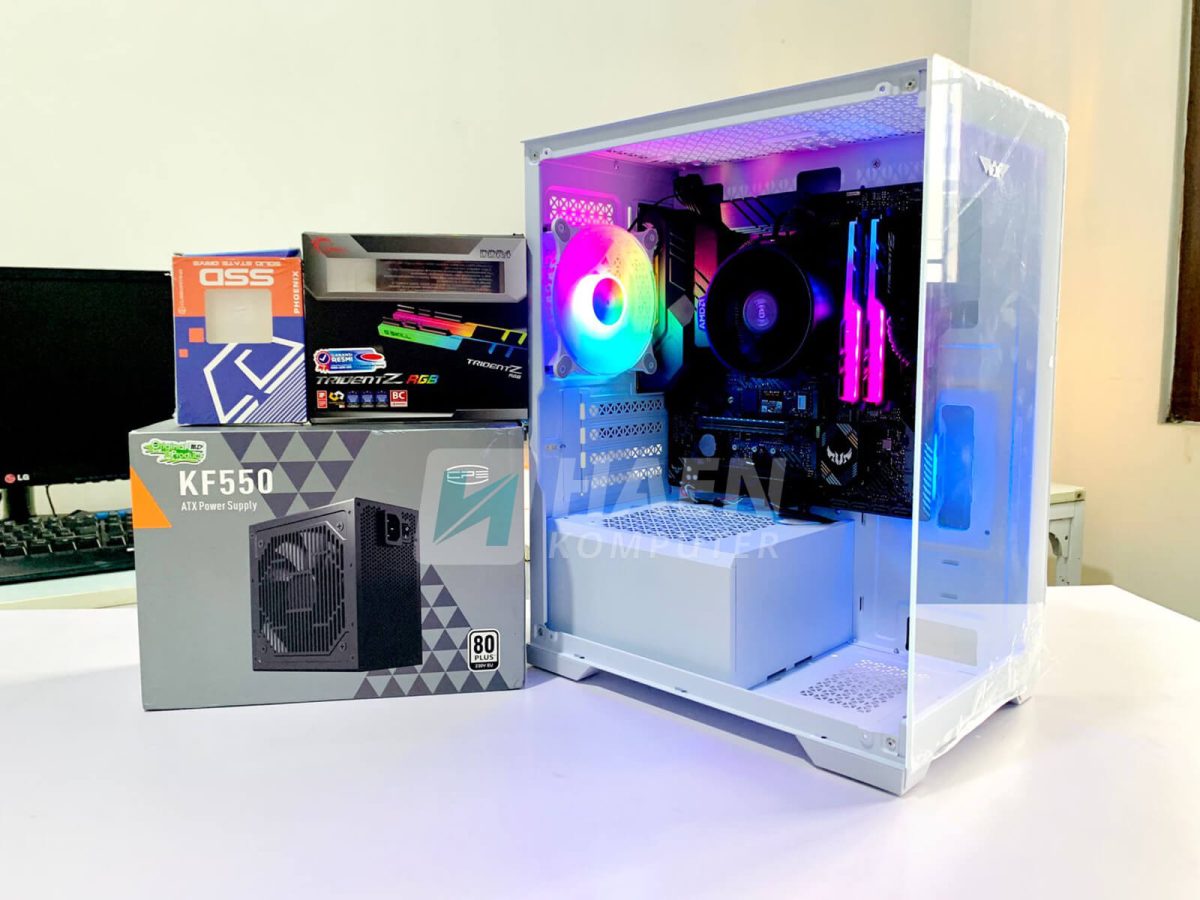 PC Rakitan Ryzen 5 5600G B450M Asus TUF 16GB RAM - Aquaron Vermeer G5 - Image 5