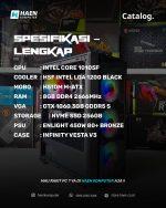 PC Rakitan Desain Vesta V106 Intel Core i3 10105F GTX 1060 8GB RAM 256GB NVME - Image 2