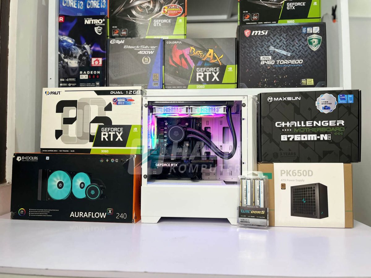 PC Rakitan Intel i5 12400 B760M 16GB RAM DDR5 RTX 3060 - Leoric Challenger 360 - Image 9
