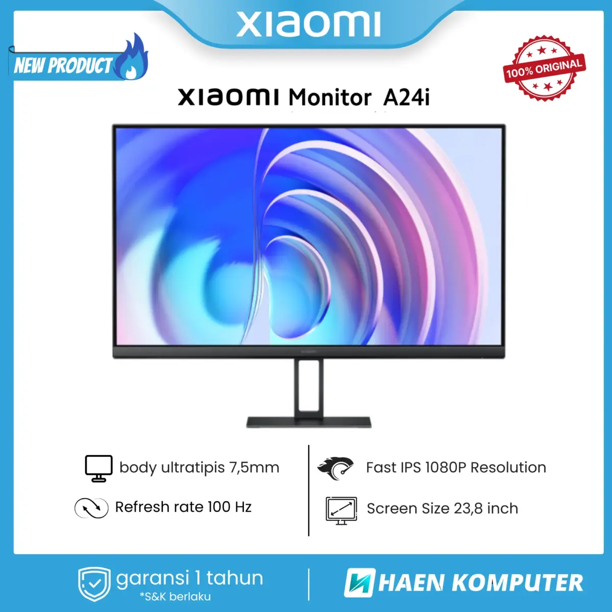 Monitor Xiaomi A24i 23,8 inch IPS FHD 100Hz - Image 1