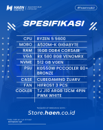 Rakitan Ryzen 5 5600 RX 580 RAM 16GB - Cornwall - Image 2