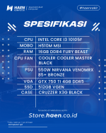 RAKITAN INTEL CORE I3 10105F | VGA GTX 750 TI 4GB DDR5 | SSD 512GB VGEN - Image 2