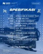 PC Gaming Intel i5-10400F + GTX 1650 4GB  NVMe 512GB & 16GB DDR4 White Case - LunaShell - Image 2