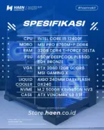 Rakitan PC Intel Core I5 12400F | RTX 3060 12GB Msi Gaming X | 32Gb DDR4 Delta T-Force | MIDNIGHT - Image 2