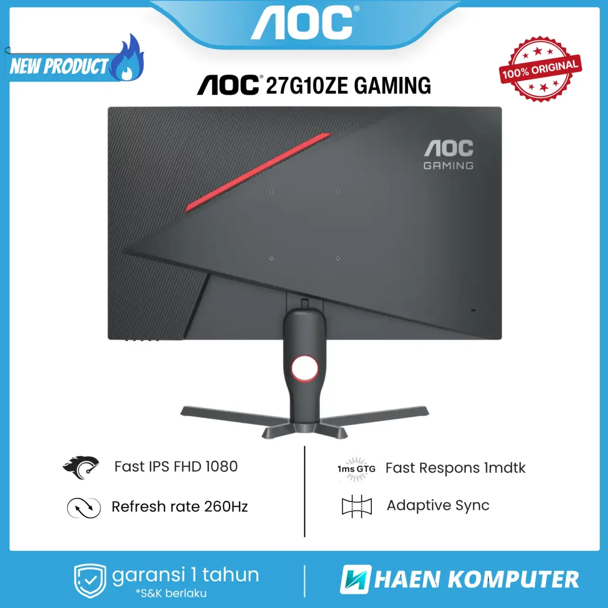 Monitor AOC 27G10ZE GAMING 27 Inch IPS FHD 260Hz - Image 2