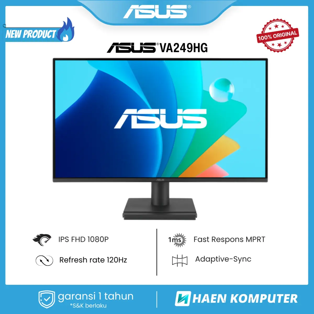 Monitor ASUS  VA249HG 24 Inch IPS FHD 120Hz - Image 1