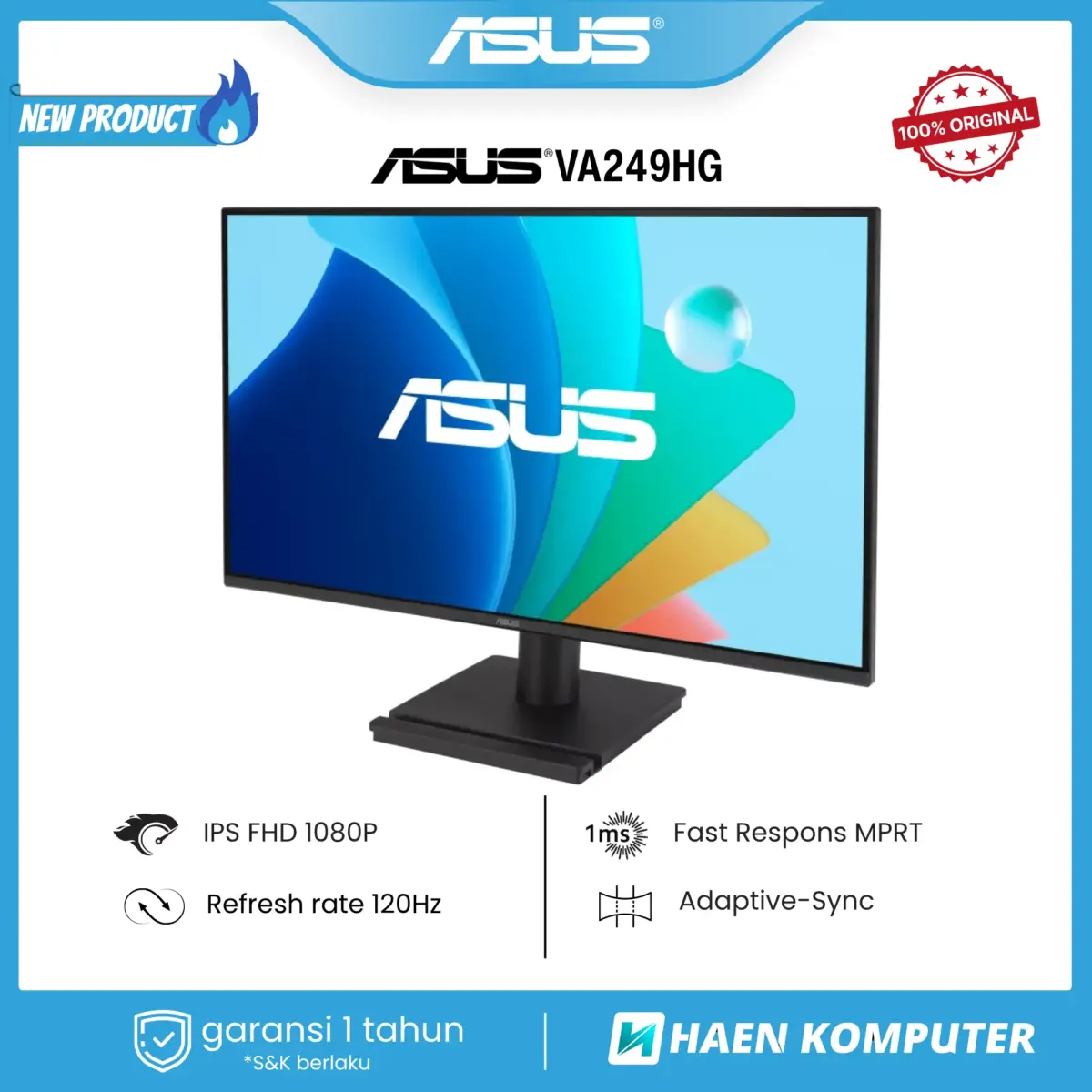 Monitor ASUS  VA249HG 24 Inch IPS FHD 120Hz - Image 2