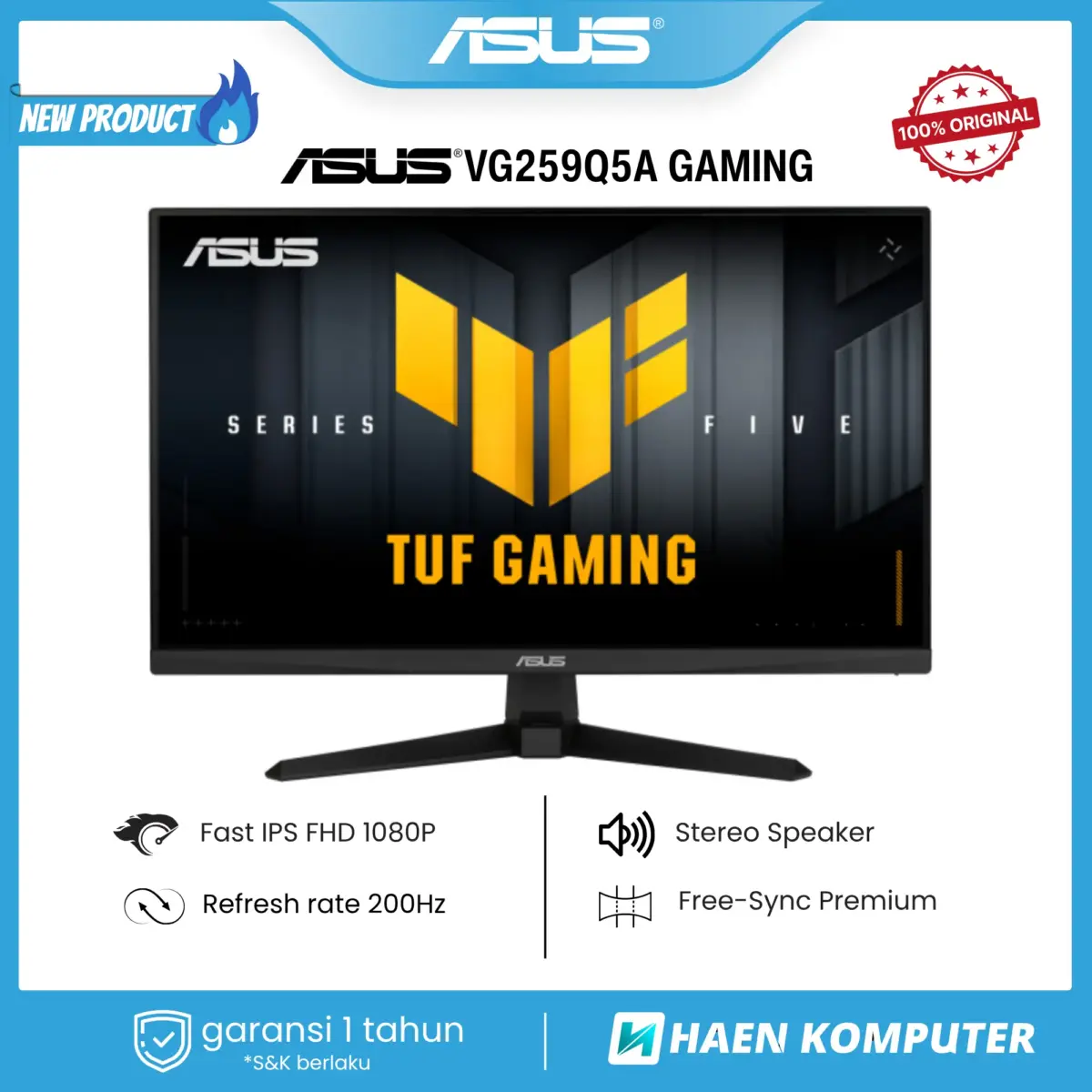 Monitor ASUS VG259Q5A GAMING 25 Inch IPS FHD 200Hz - Image 1