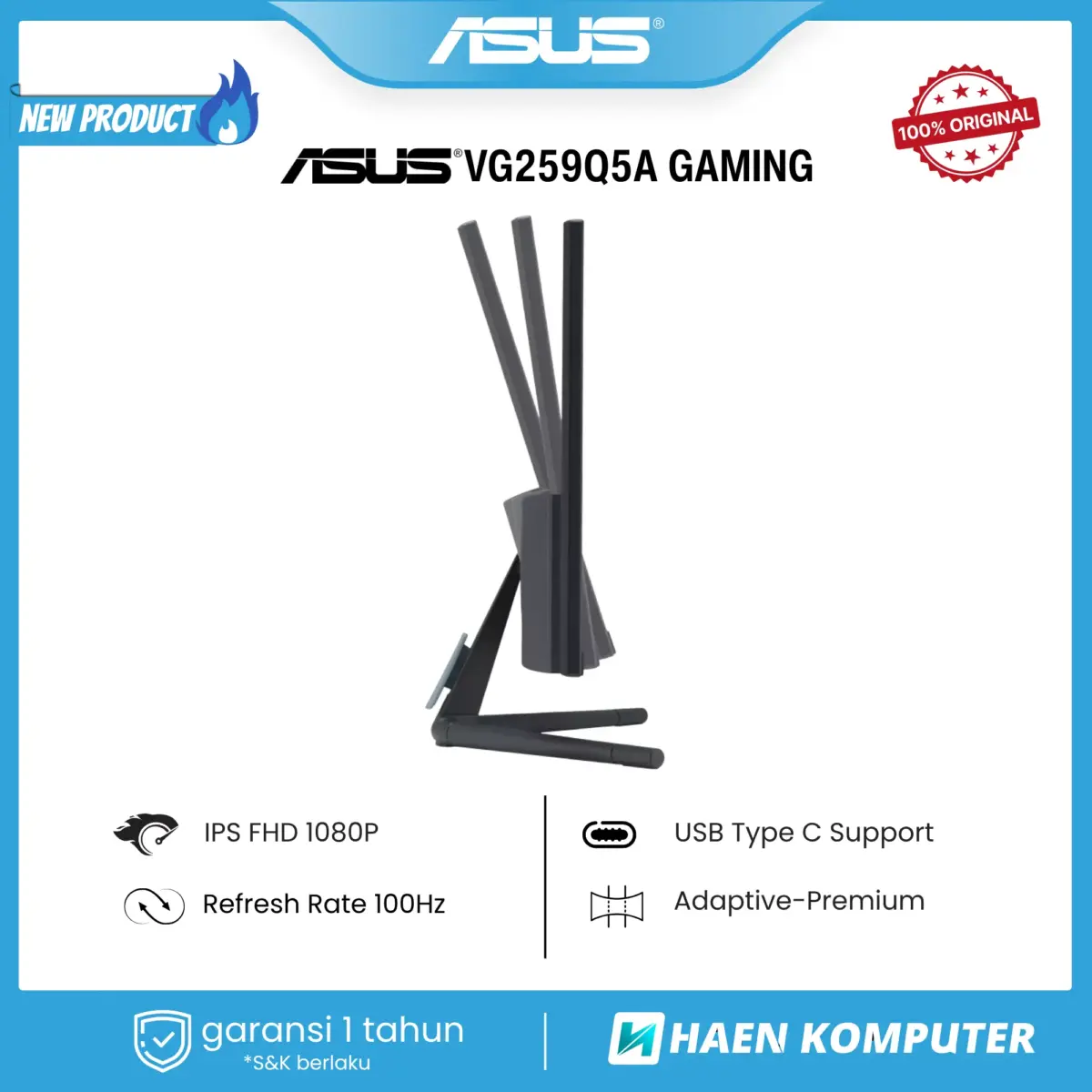 Monitor ASUS VU249CFE-M 24 Inch IPS FHD 100hz USB-C - Image 3