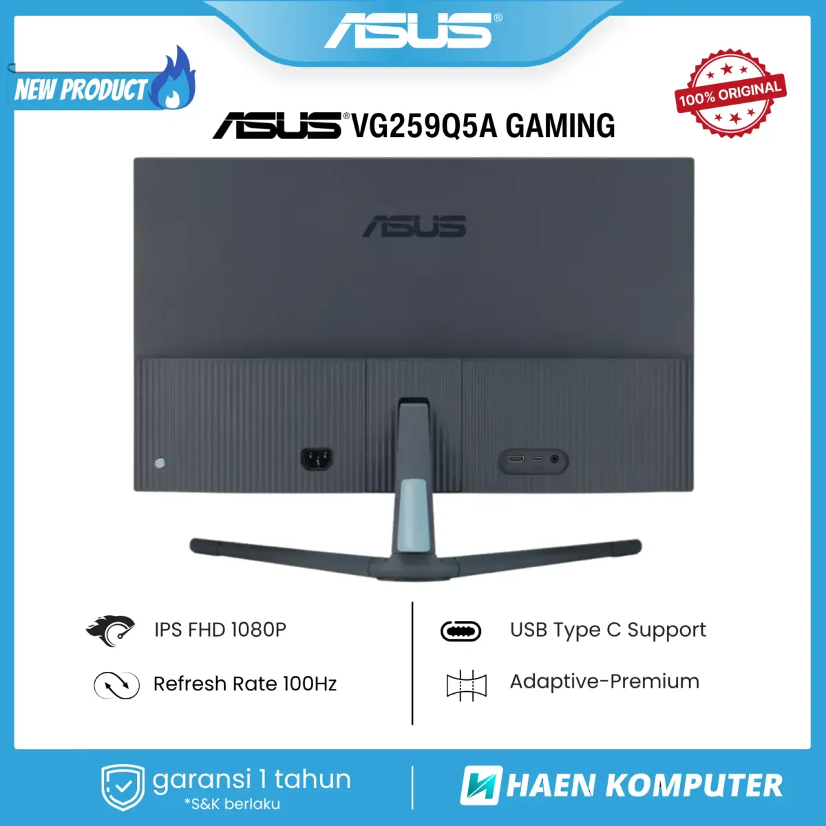Monitor ASUS VU249CFE-M 24 Inch IPS FHD 100hz USB-C - Image 4