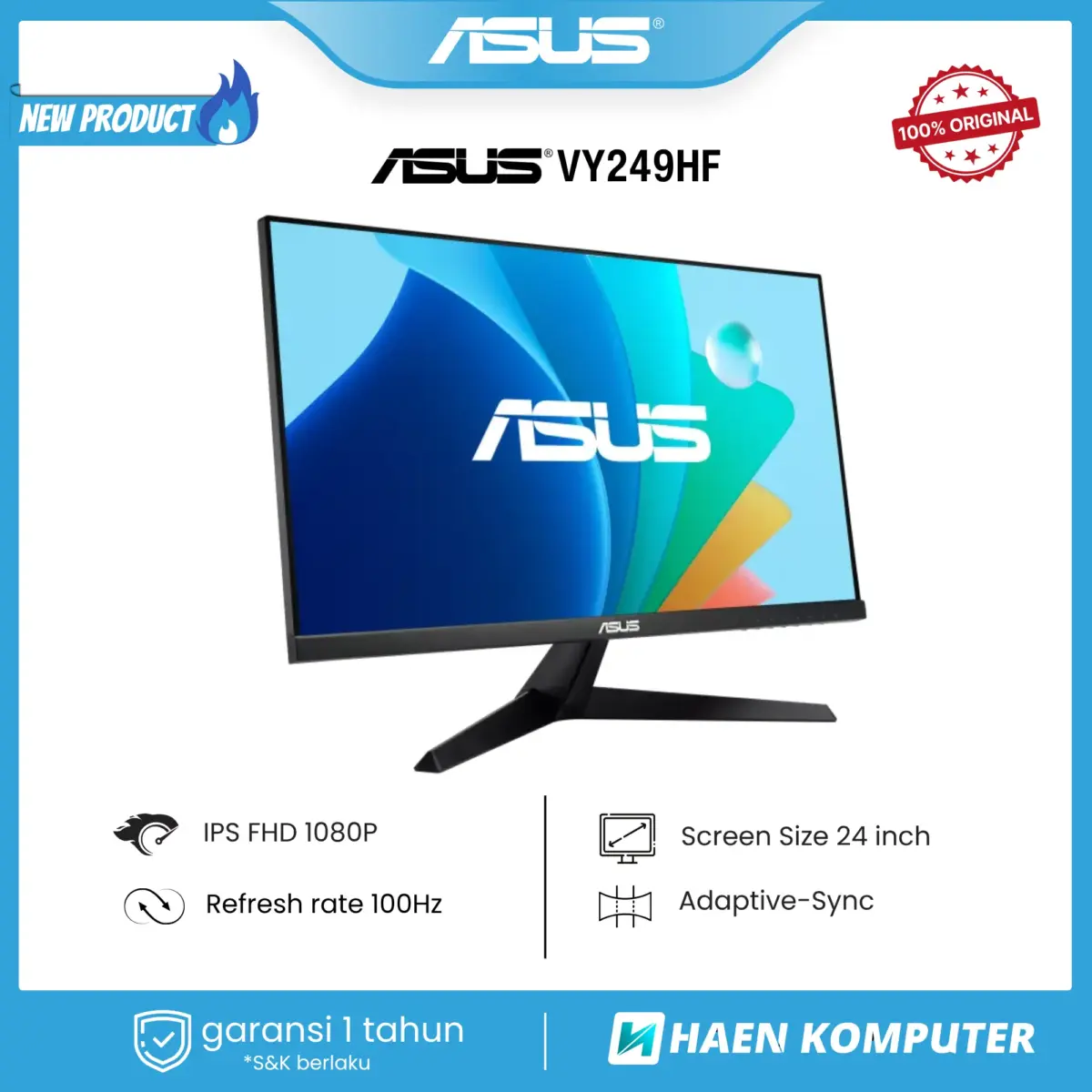 Monitor ASUS VY249HF 24 Inch IPS FHD 100Hz - Image 2