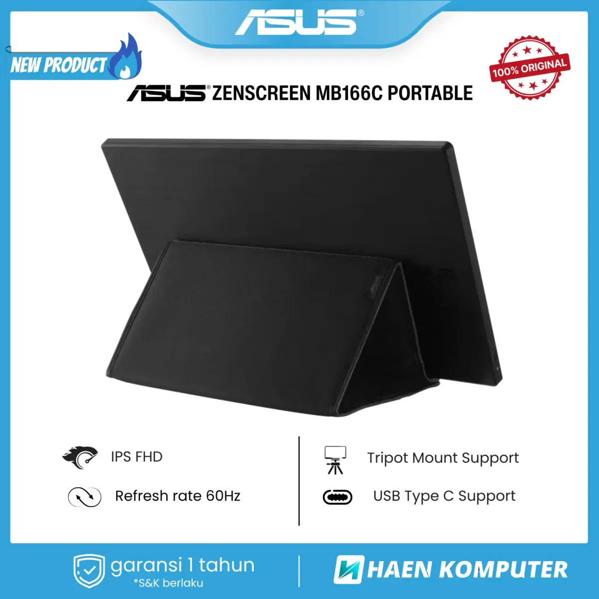 Monitor ASUS ZenScreen MB166C PORTABLE 15.6 Inch IPS FHD 60Hz - Image 4