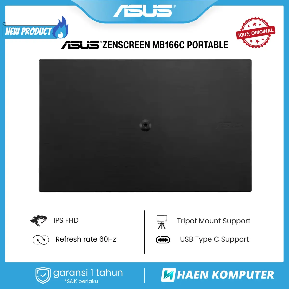 Monitor ASUS ZenScreen MB166C PORTABLE 15.6 Inch IPS FHD 60Hz - Image 5