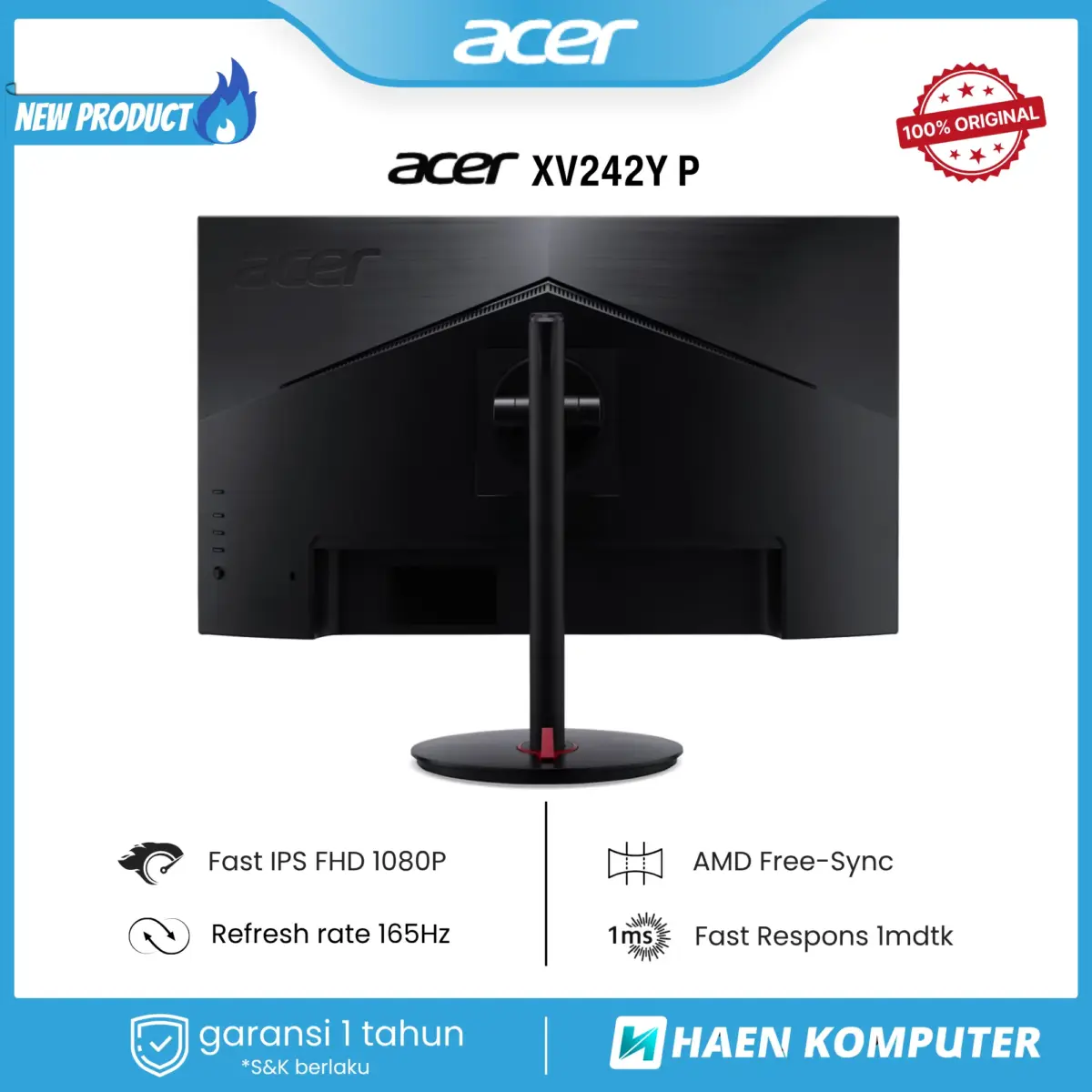 Monitor Acer XV242Y P 23.8 Inch IPS FHD 165Hz - Image 2