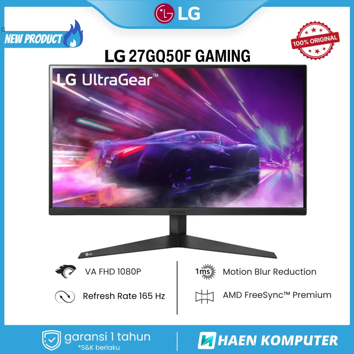 Monitor LG 27GQ50F GAMING 27 Inch VA FHD 165Hz - Image 1