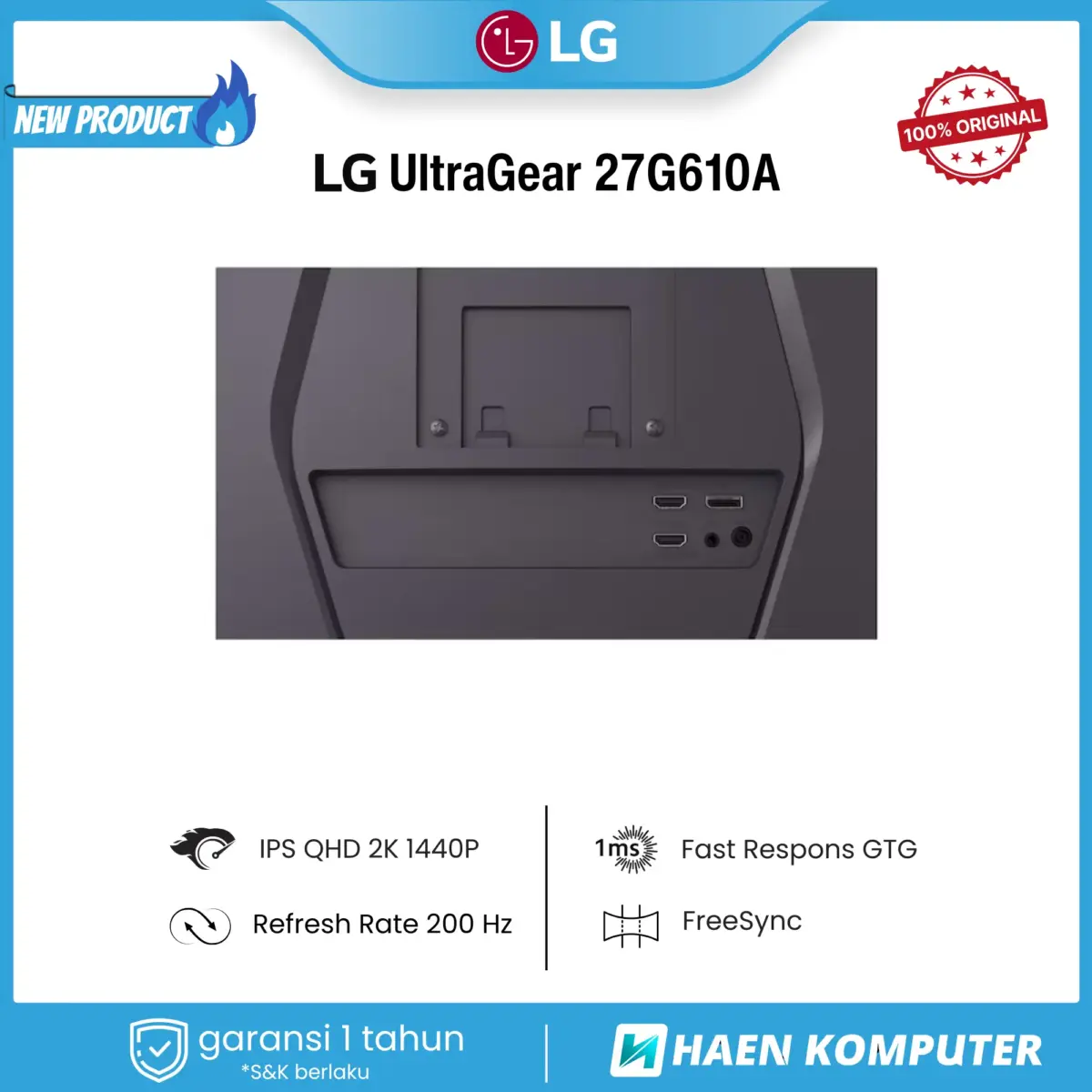 Monitor LG UltraGear 27G610A 27 Inch IPS QHD 200Hz - Image 3