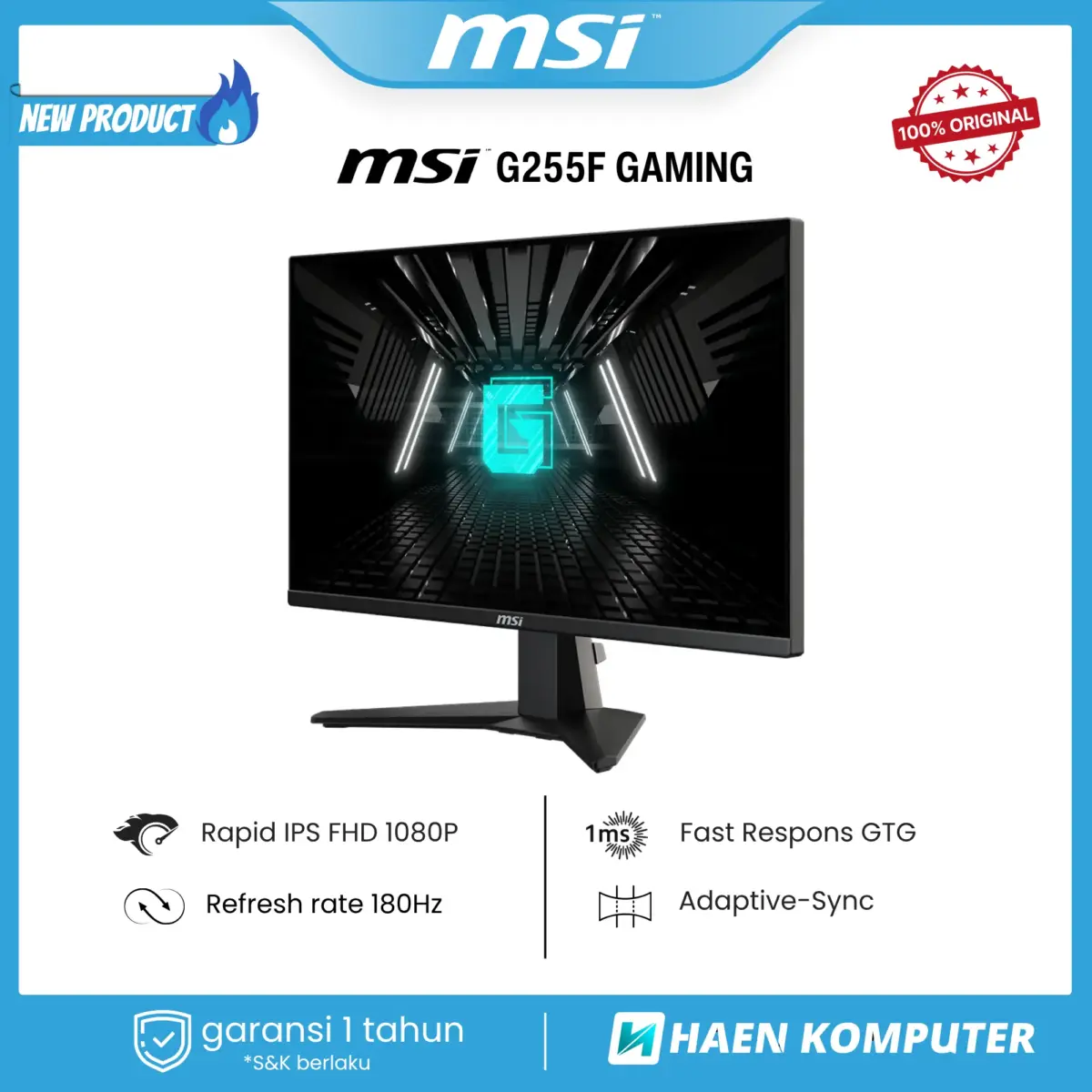 Monitor MSI G255F GAMING 25 Inch IPS FHD 180Hz - Image 2