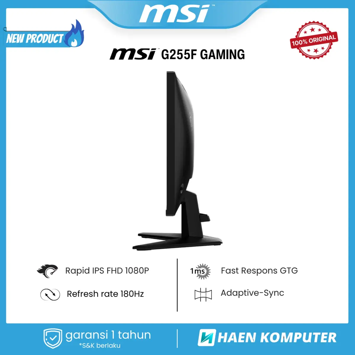 Monitor MSI G255F GAMING 25 Inch IPS FHD 180Hz - Image 3