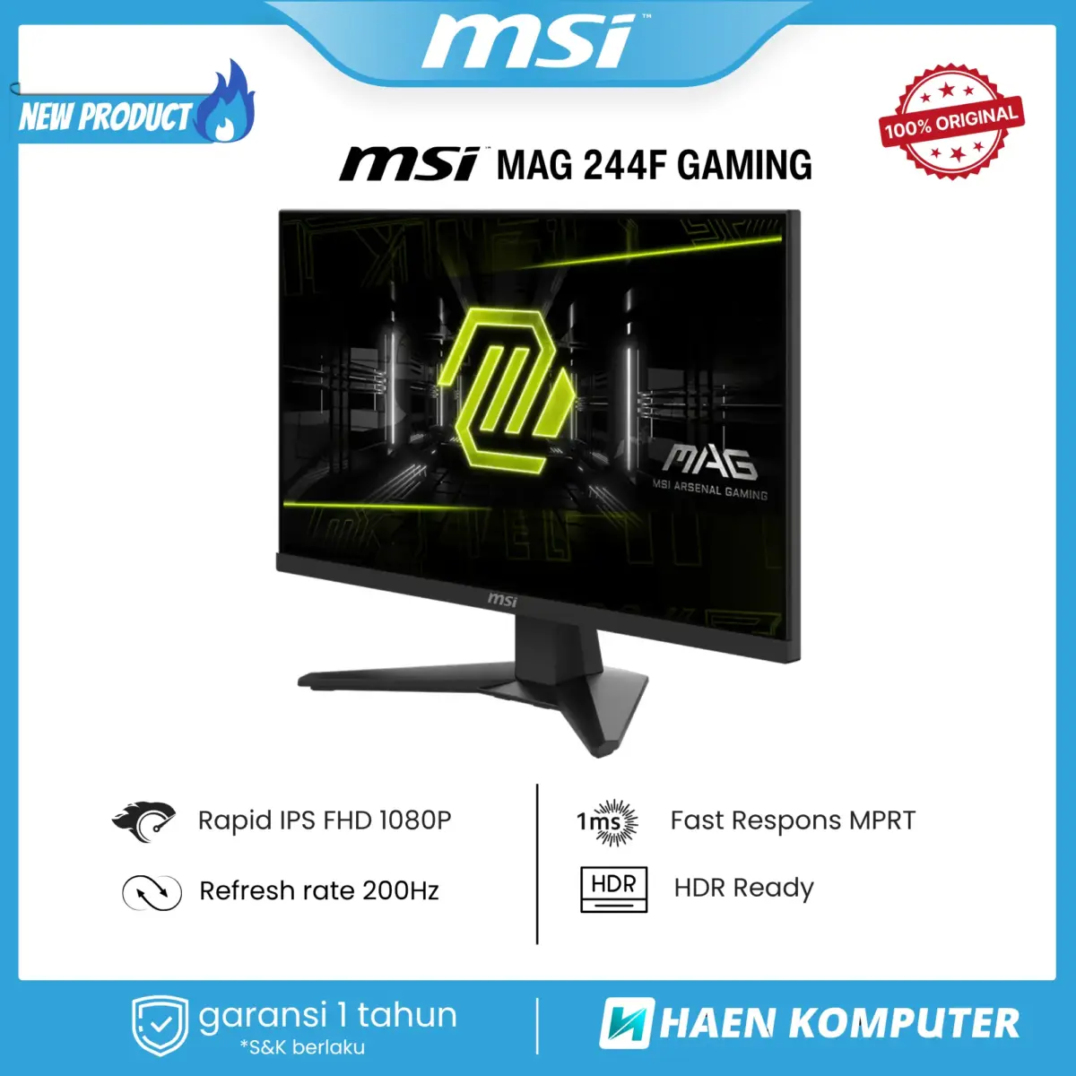 Monitor MSI MAG 244F GAMING 24 Inch RAPID IPS FHD 200Hz - Image 3