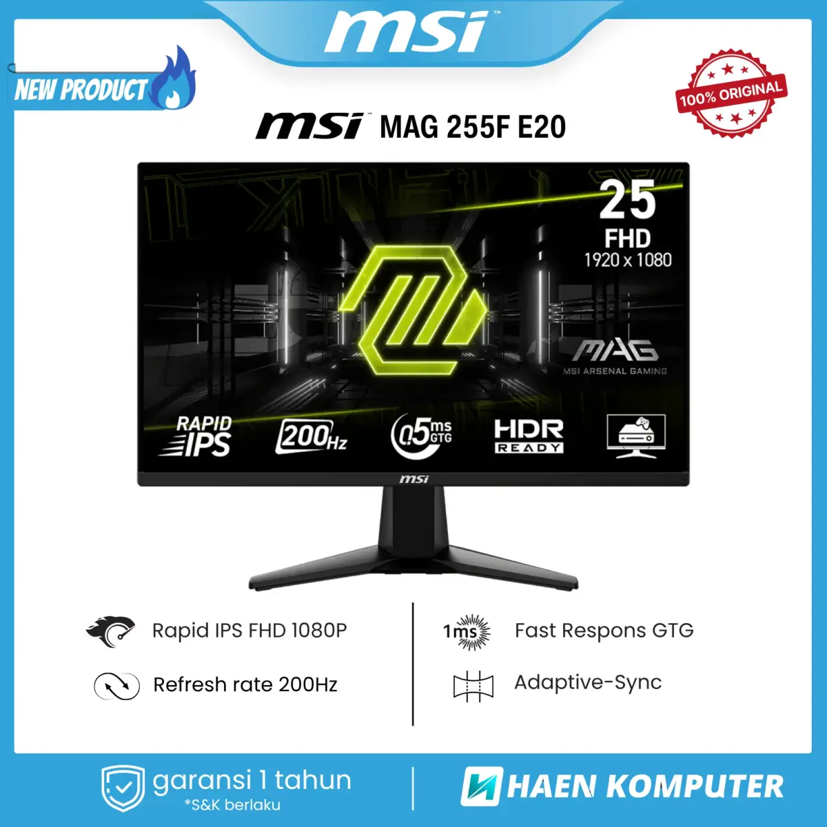 Monitor MSI MAG 255F E20 25 Inch IPS FHD 200Hz - Image 1