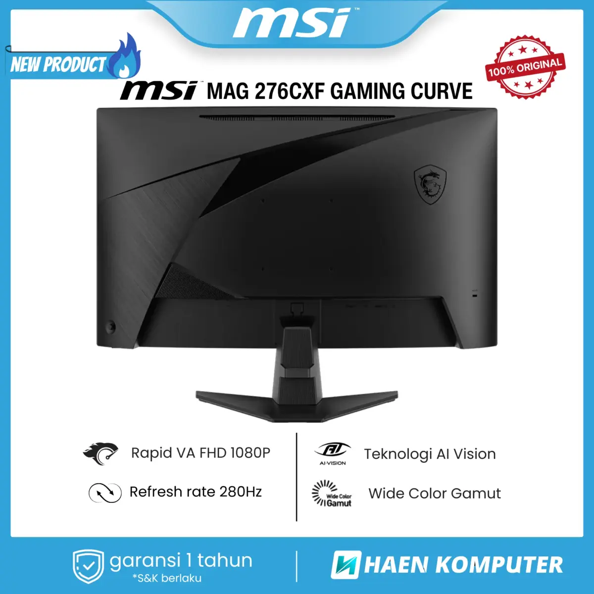 Monitor MSI MAG 276CXF GAMING CURVE 27 Inch VA FHD 280Hz - Image 2