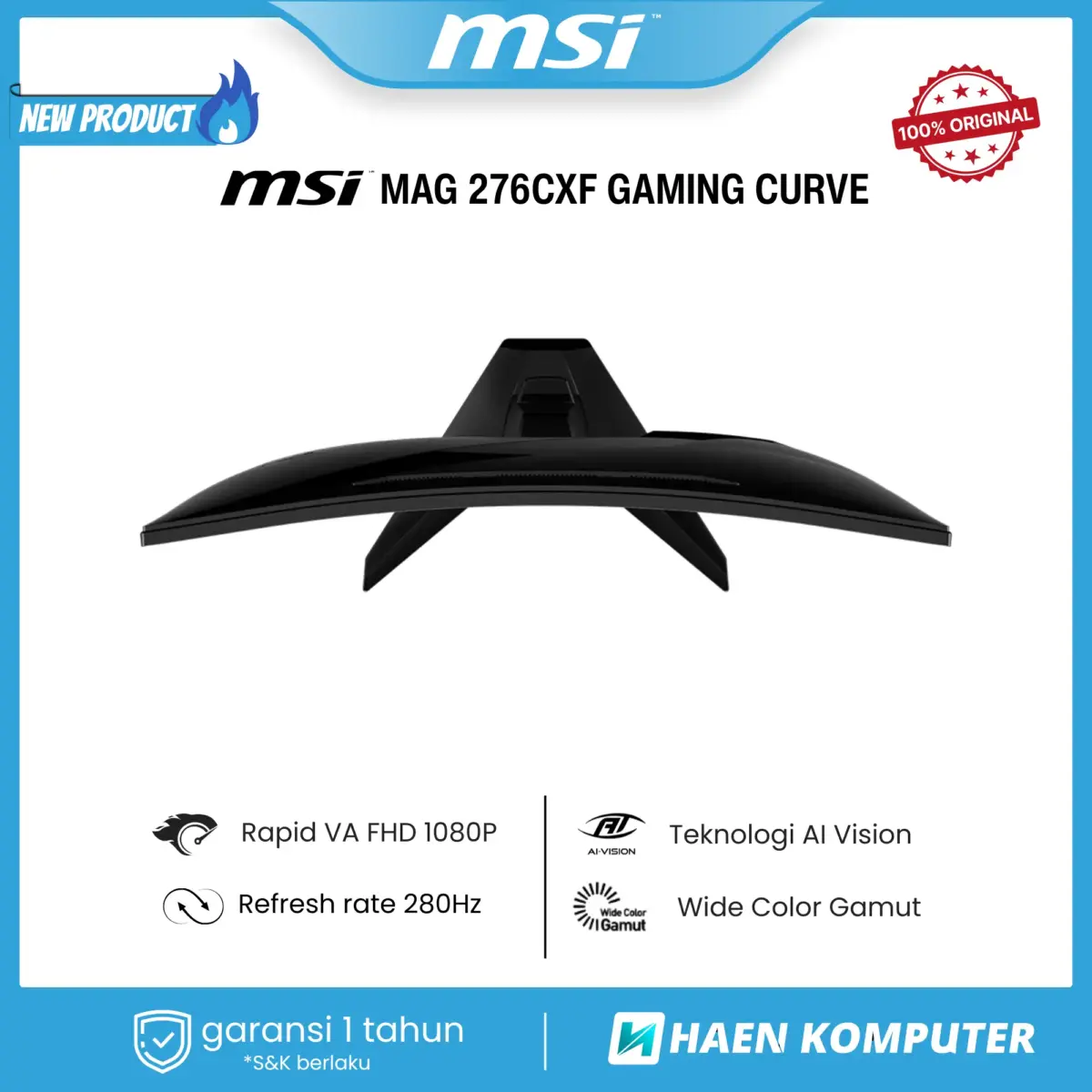 Monitor MSI MAG 276CXF GAMING CURVE 27 Inch VA FHD 280Hz - Image 4