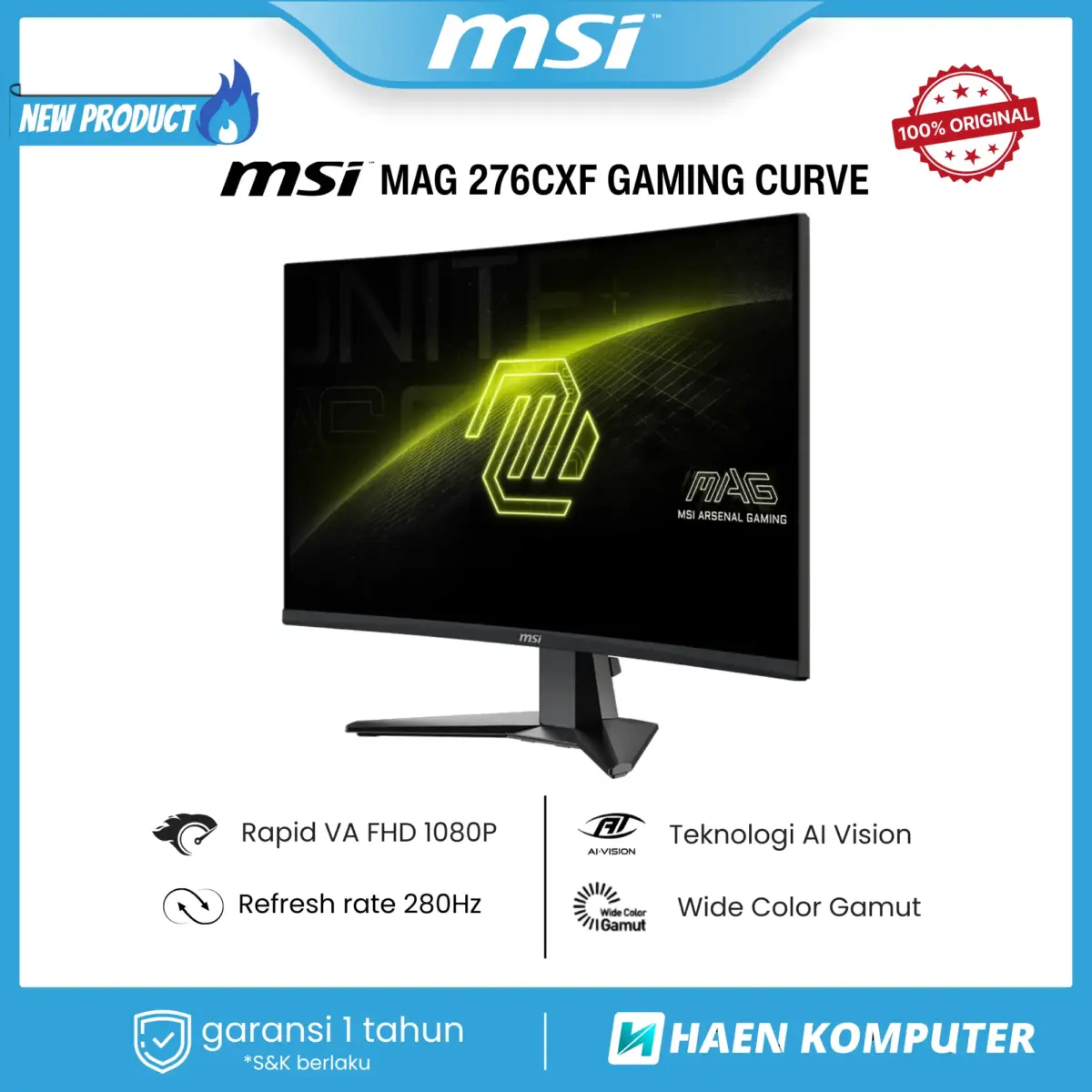 Monitor MSI MAG 276CXF GAMING CURVE 27 Inch VA FHD 280Hz - Image 3