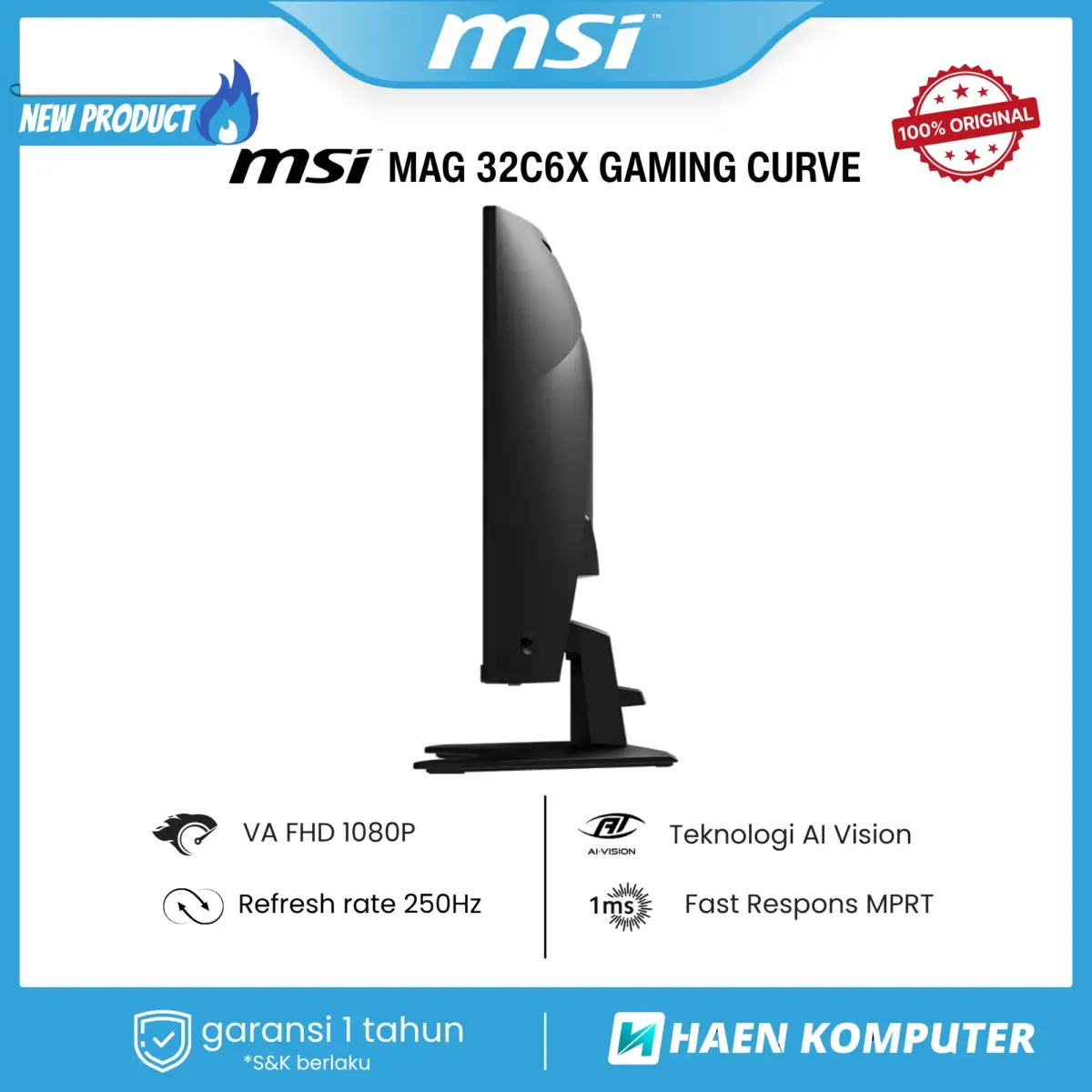 Monitor MSI MAG 32C6X GAMING CURVE 32 Inch VA FHD 1ms 250Hz - Image 3