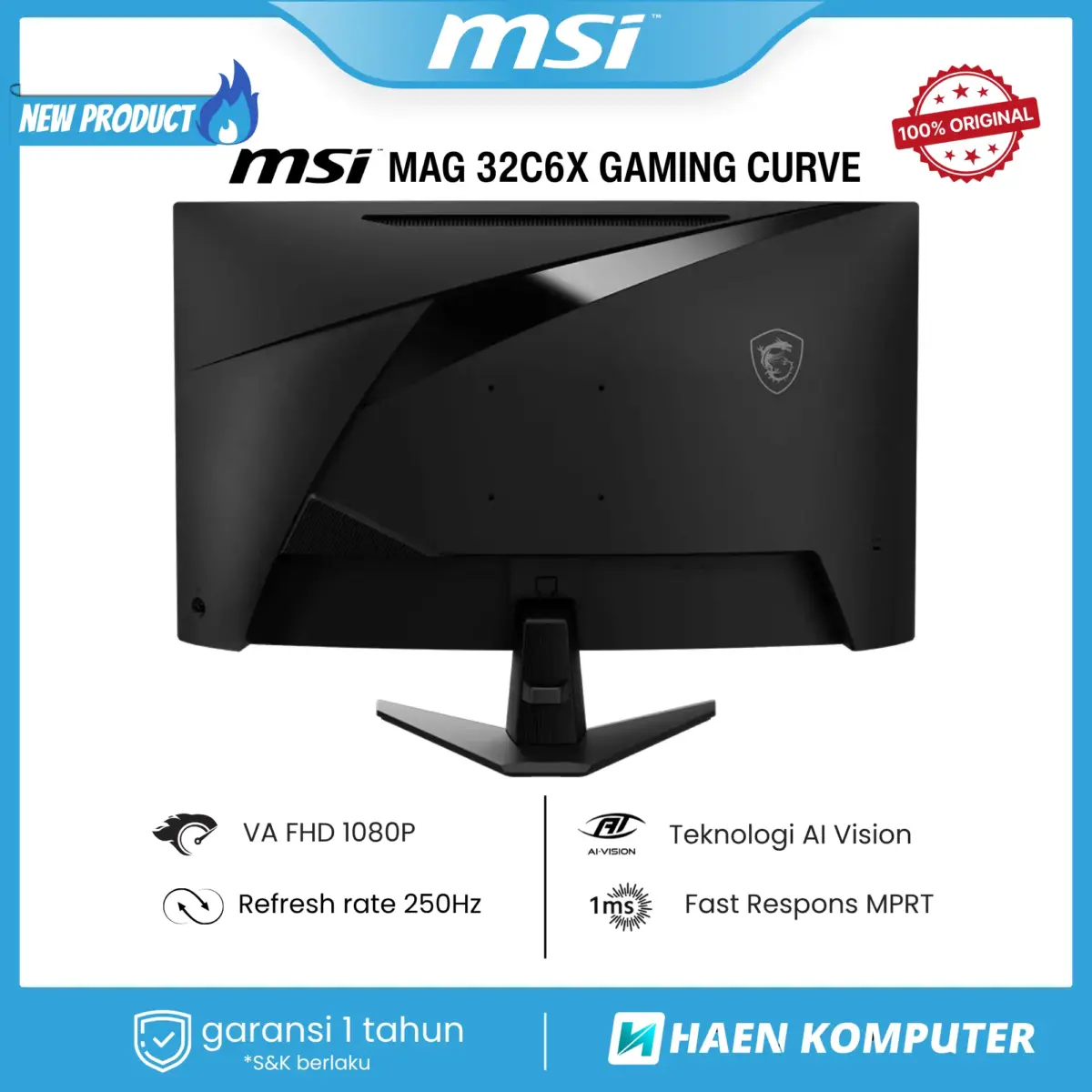 Monitor MSI MAG 32C6X GAMING CURVE 32 Inch VA FHD 1ms 250Hz - Image 2