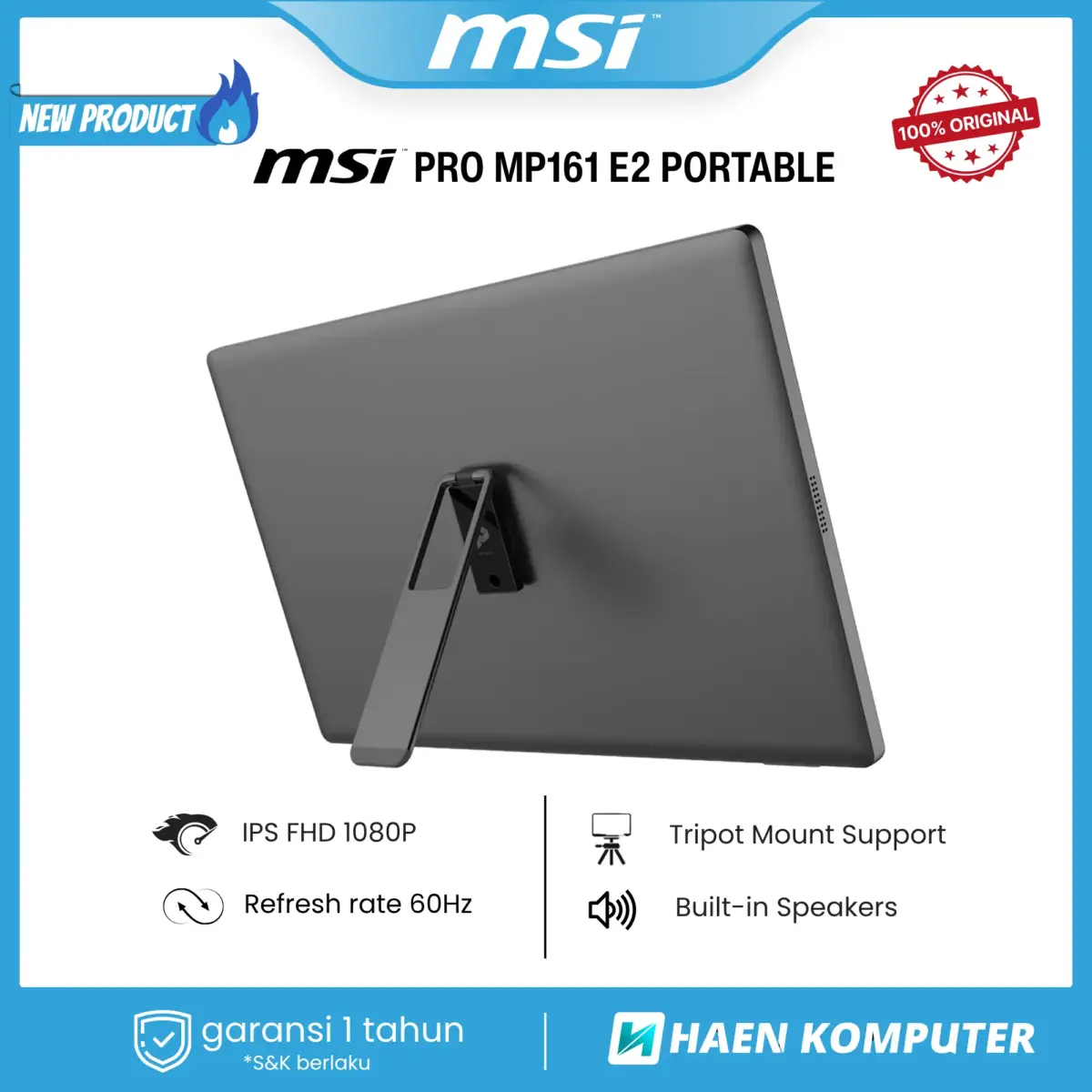 Monitor MSI PRO MP161 E2 PORTABLE 16 Inch IPS FHD 60Hz SPEAKER - Image 7