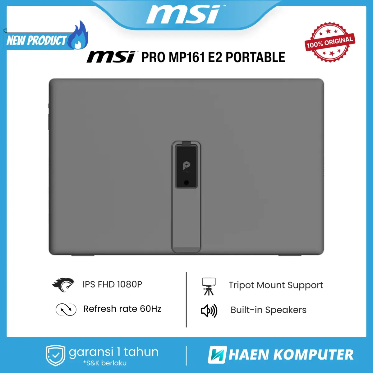 Monitor MSI PRO MP161 E2 PORTABLE 16 Inch IPS FHD 60Hz SPEAKER - Image 6