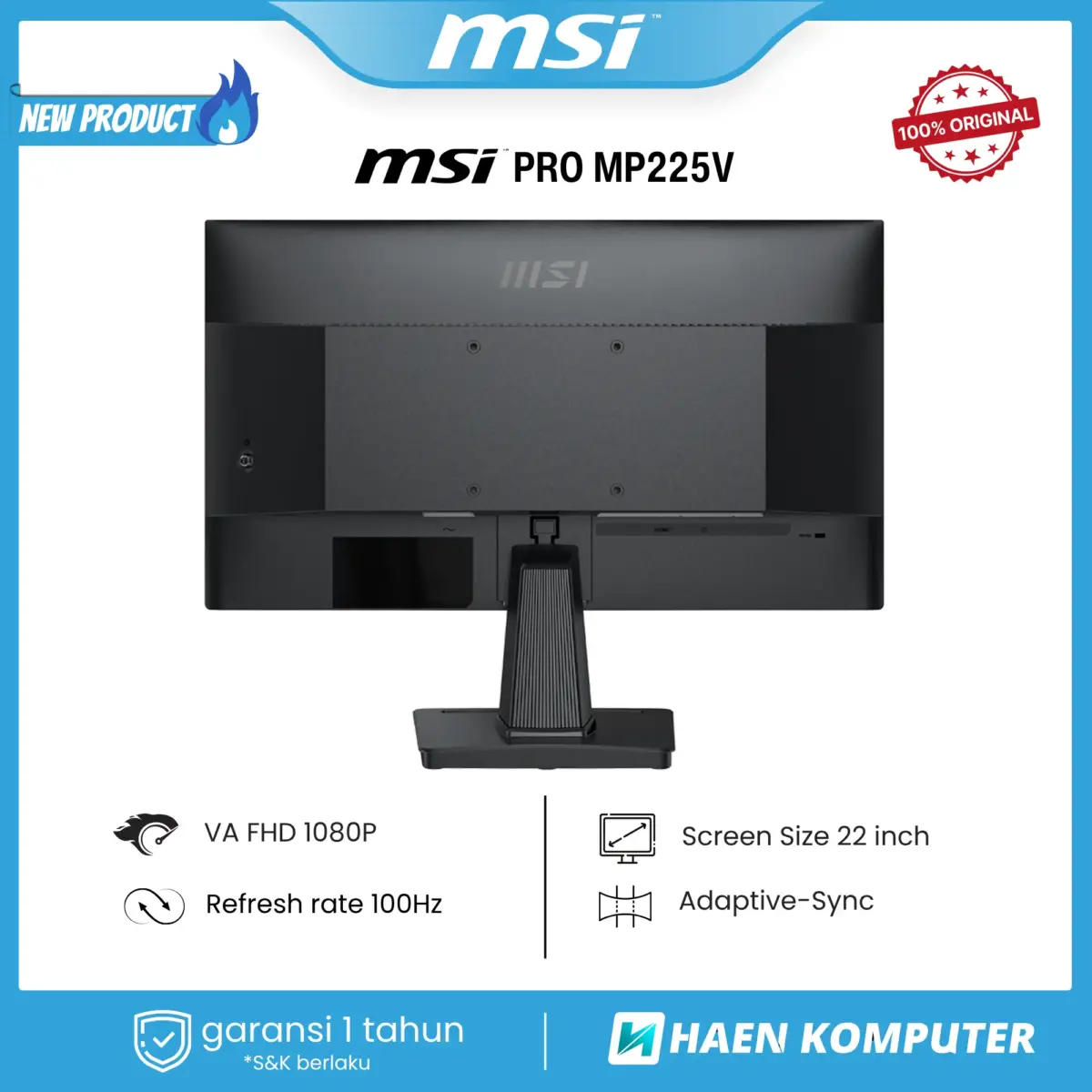 Monitor MSI PRO MP225V 22 Inch VA FHD 100Hz - Image 4