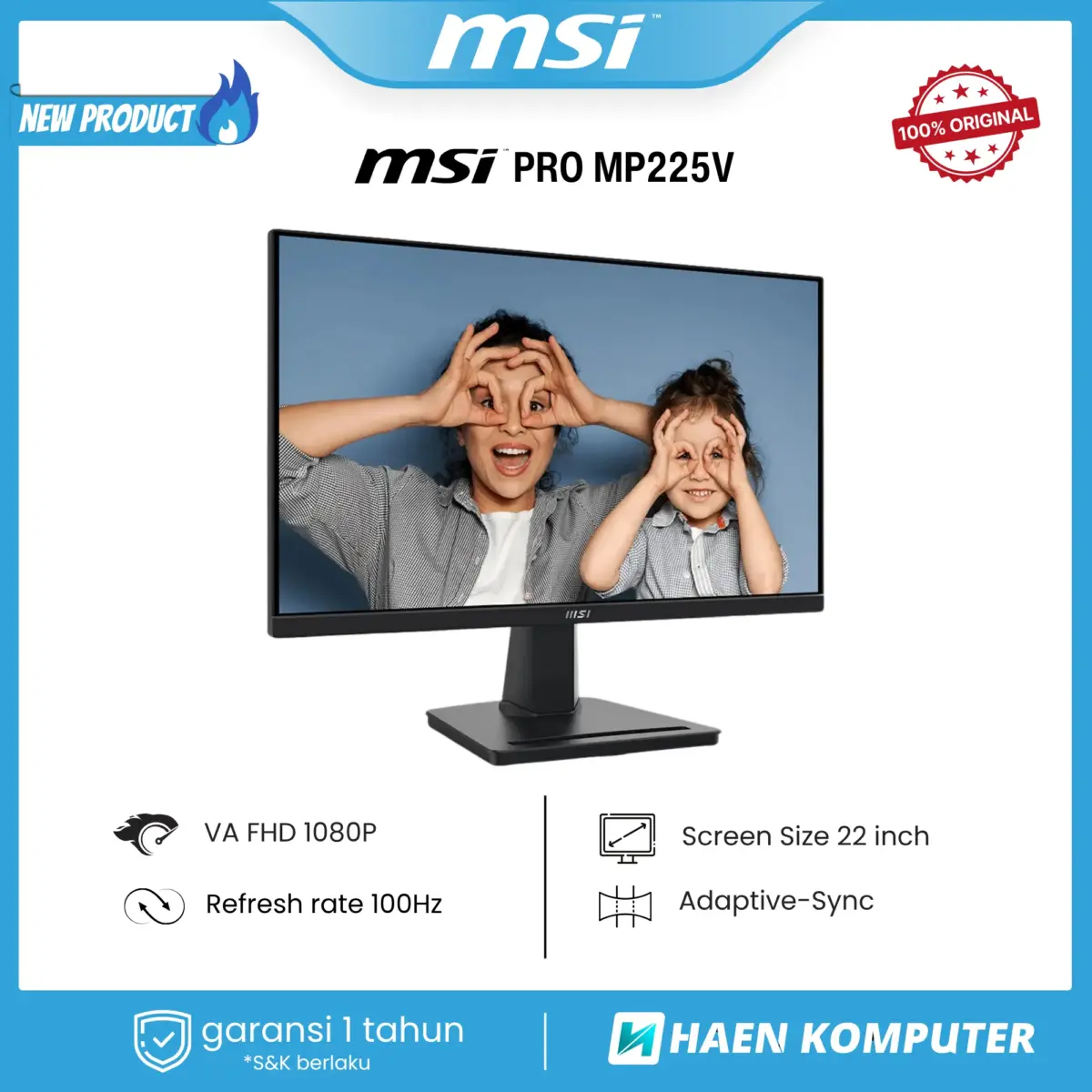 Monitor MSI PRO MP225V 22 Inch VA FHD 100Hz - Image 2