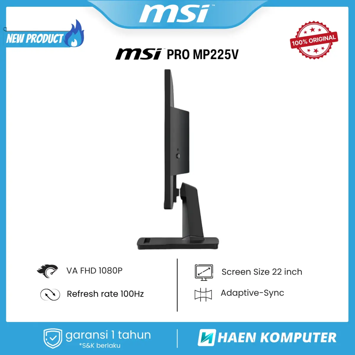 Monitor MSI PRO MP225V 22 Inch VA FHD 100Hz - Image 3