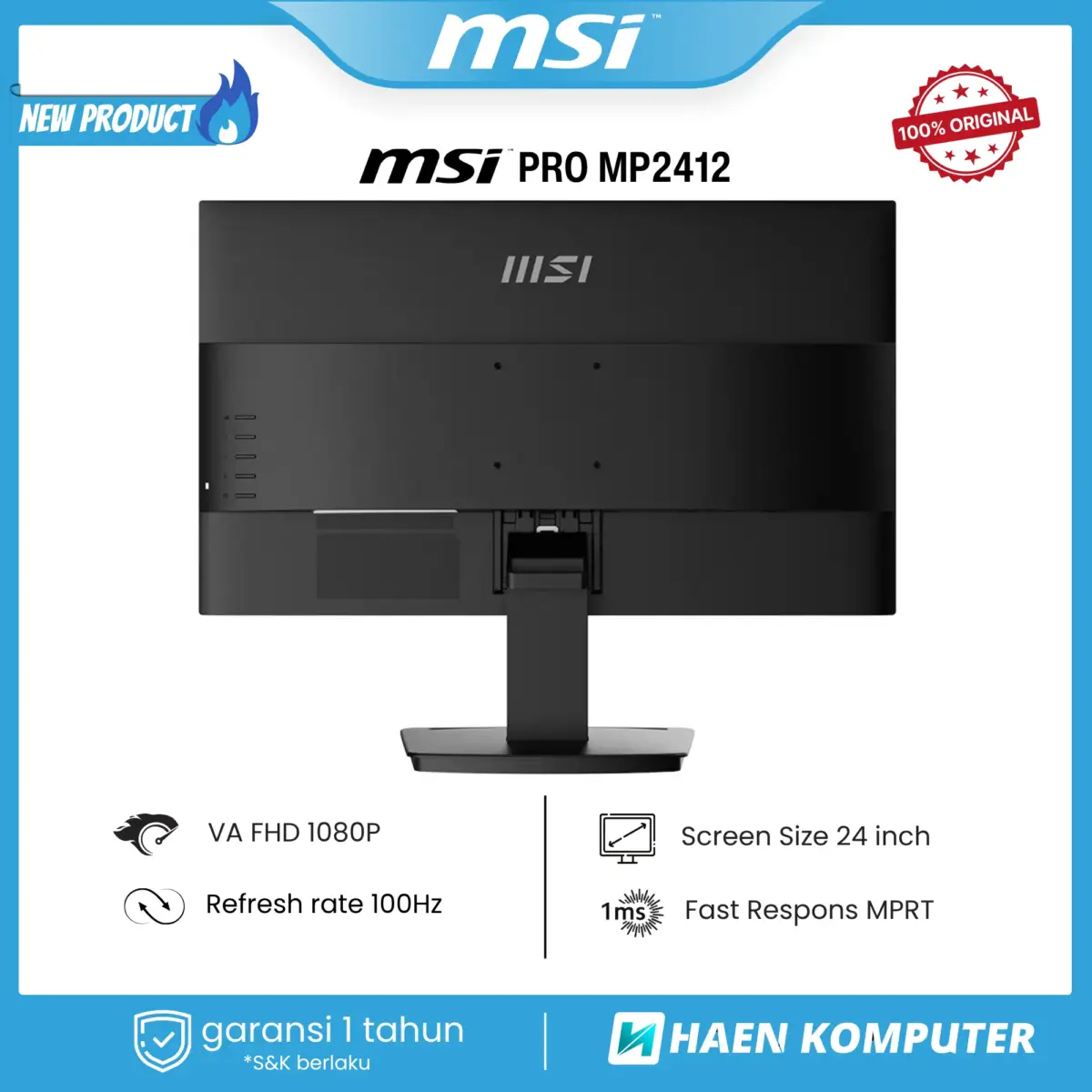Monitor MSI PRO MP2412 24 Inch VA FHD 100Hz - Image 4
