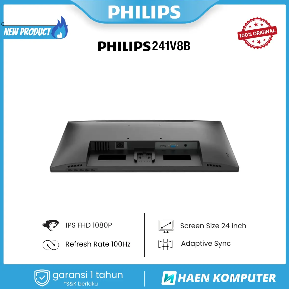 Monitor Philips 241V8B 24 Inch IPS FHD 100Hz - Image 6