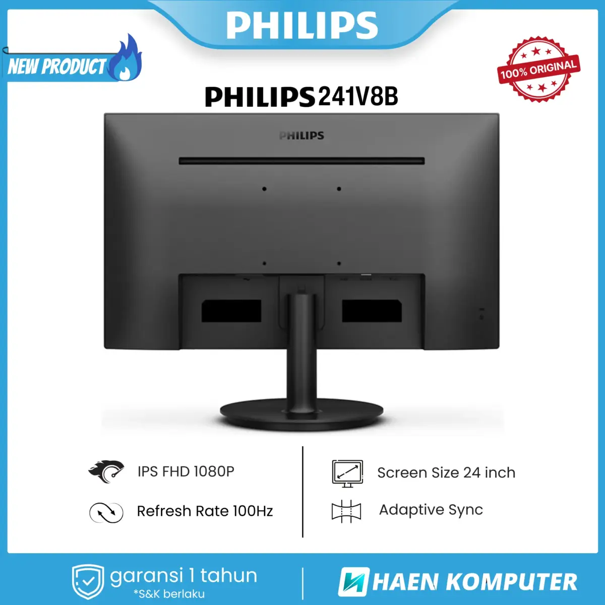 Monitor Philips 241V8B 24 Inch IPS FHD 100Hz - Image 5