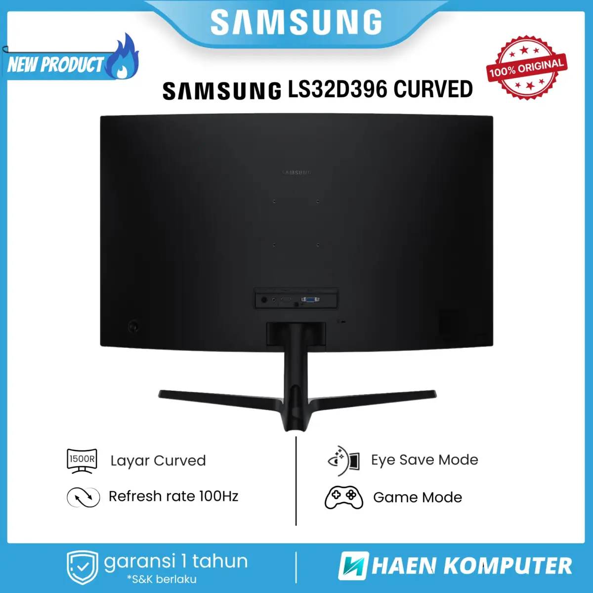 Monitor Samsung LS32D396 CURVED 32 Inch VA FHD 100Hz SPEAKER - Image 2