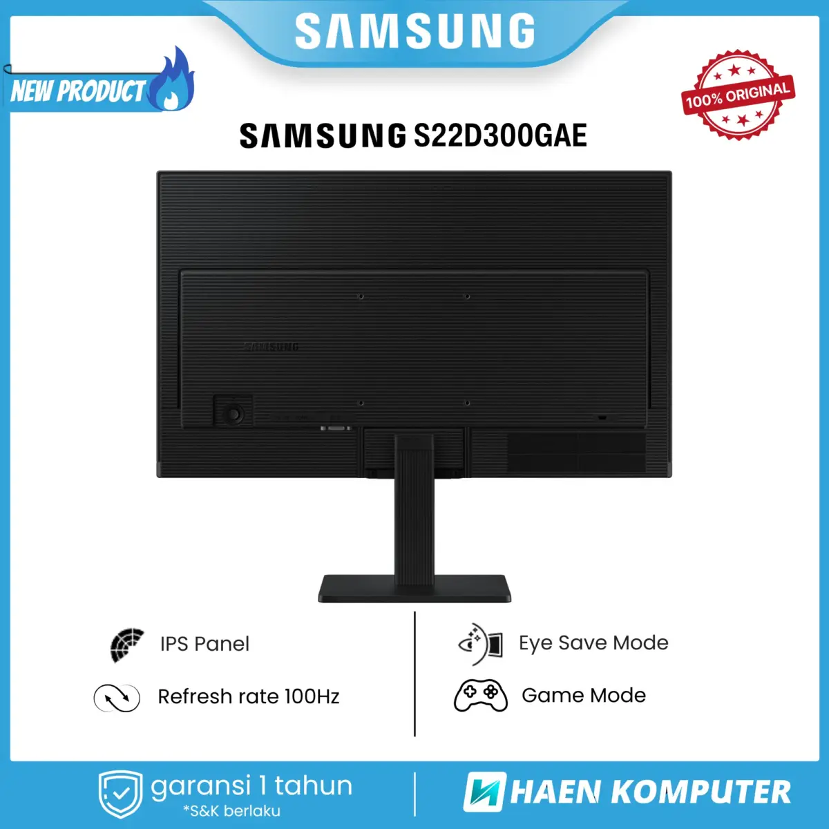 Monitor Samsung S22D300GAE 22 Inch IPS FHD 100Hz - Image 2