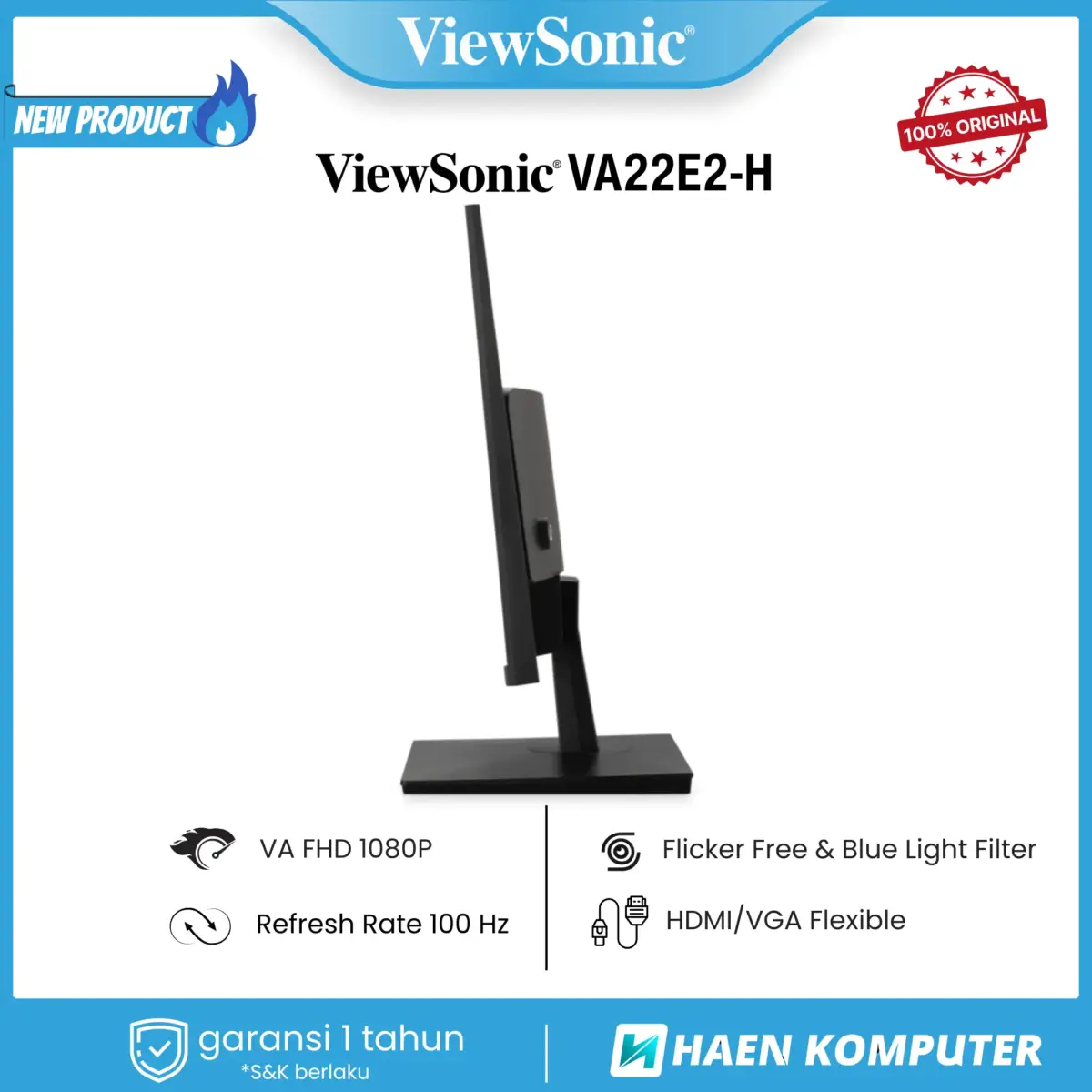 Monitor ViewSonic VA22E2-H 22 Inch VA FHD 100Hz - Image 5