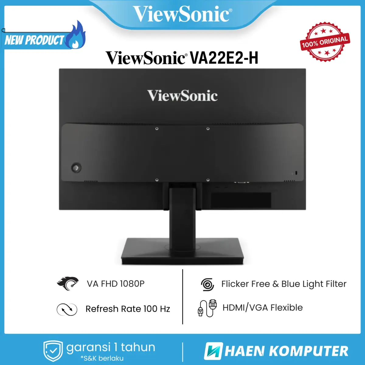 Monitor ViewSonic VA22E2-H 22 Inch VA FHD 100Hz - Image 6