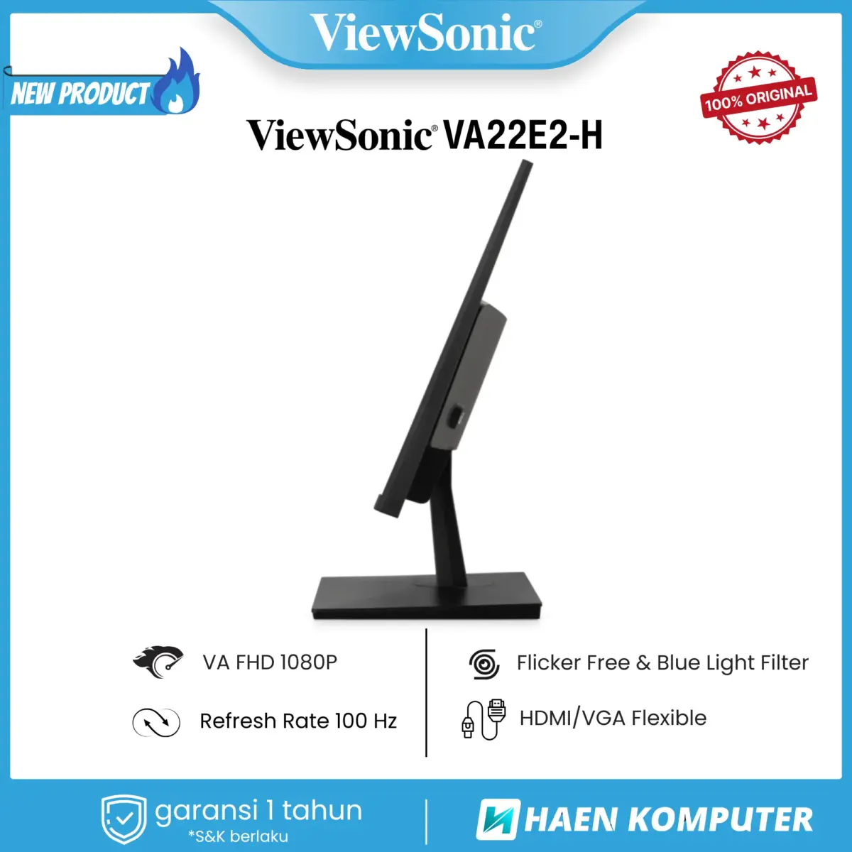 Monitor ViewSonic VA22E2-H 22 Inch VA FHD 100Hz - Image 3