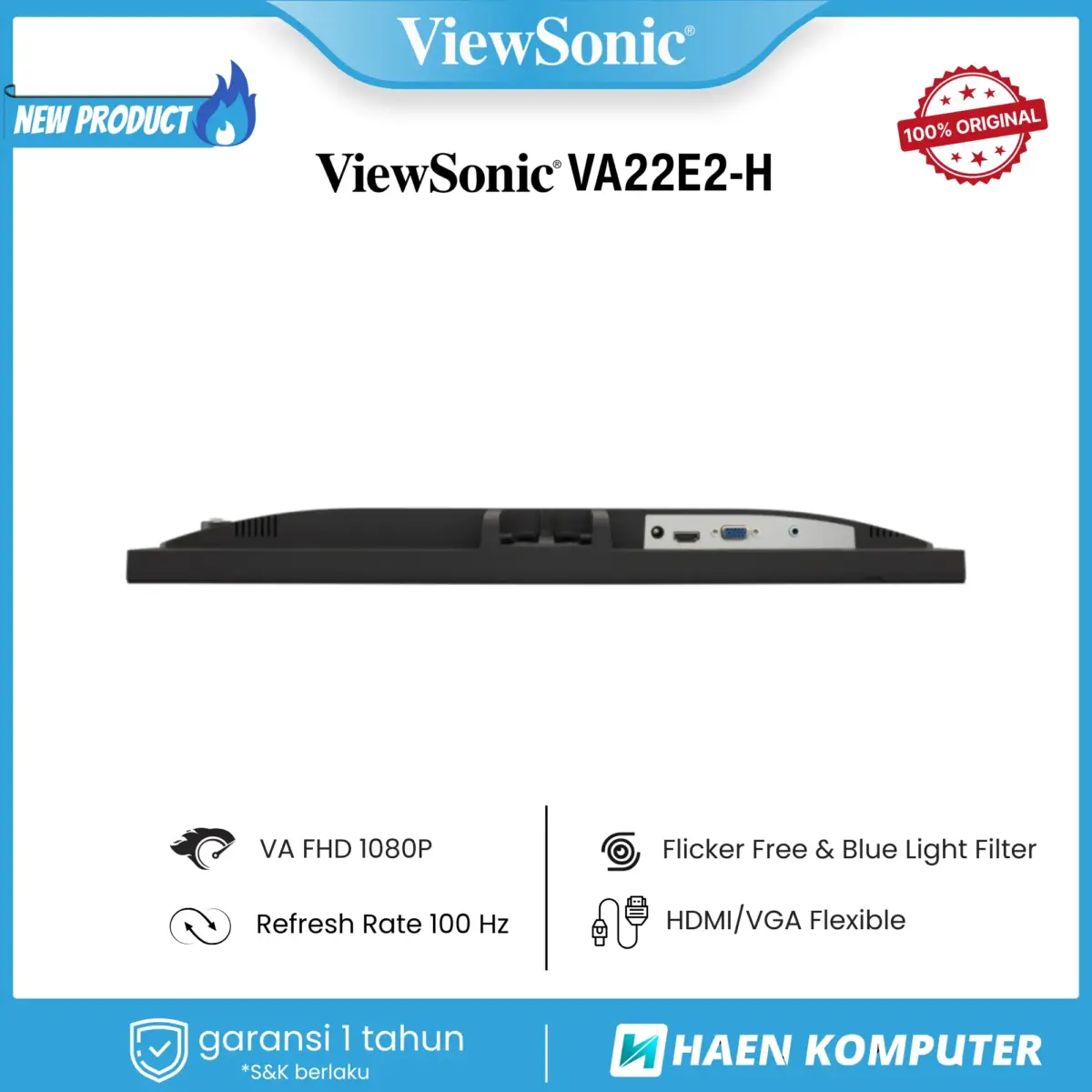Monitor ViewSonic VA22E2-H 22 Inch VA FHD 100Hz - Image 4