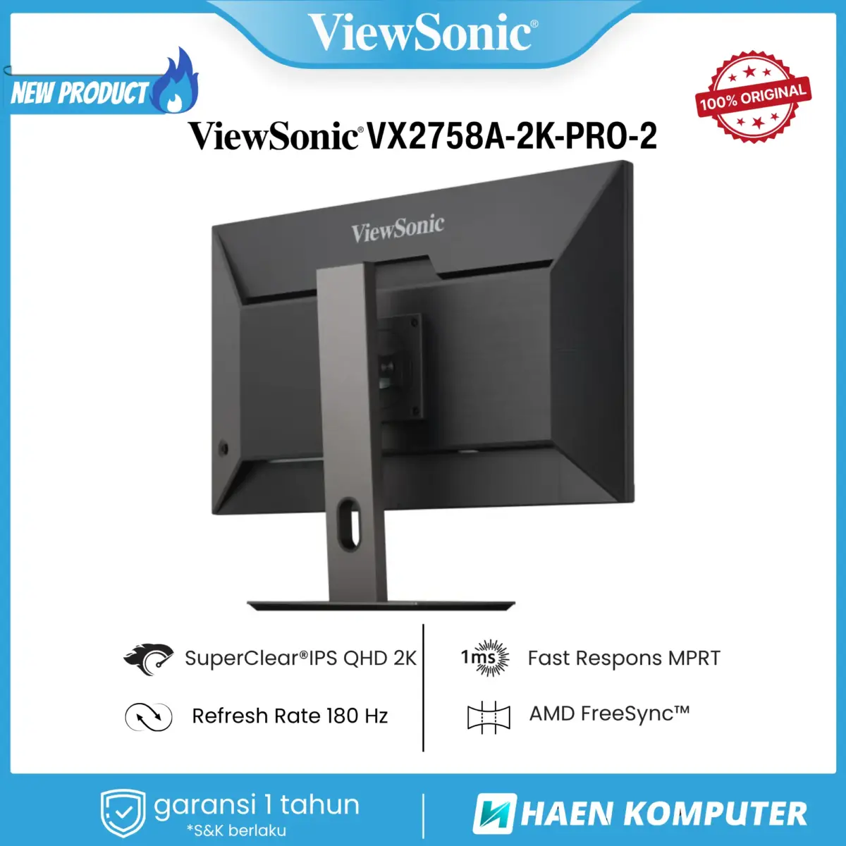 Monitor ViewSonic VX2758A-2K-PRO-2 27 Inch IPS QHD 180Hz - Image 7