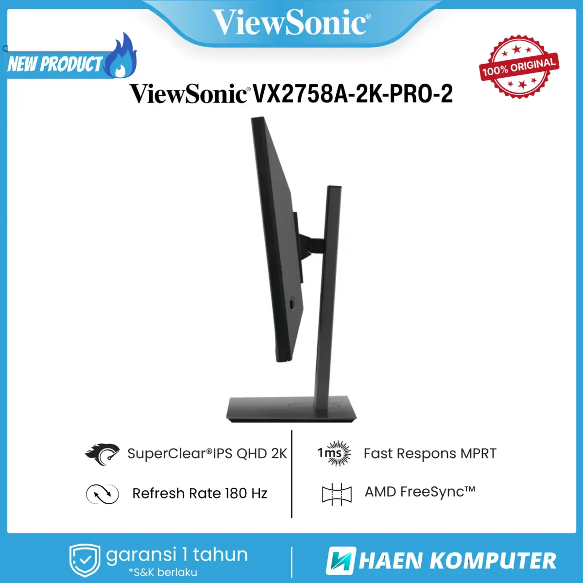Monitor ViewSonic VX2758A-2K-PRO-2 27 Inch IPS QHD 180Hz - Image 6