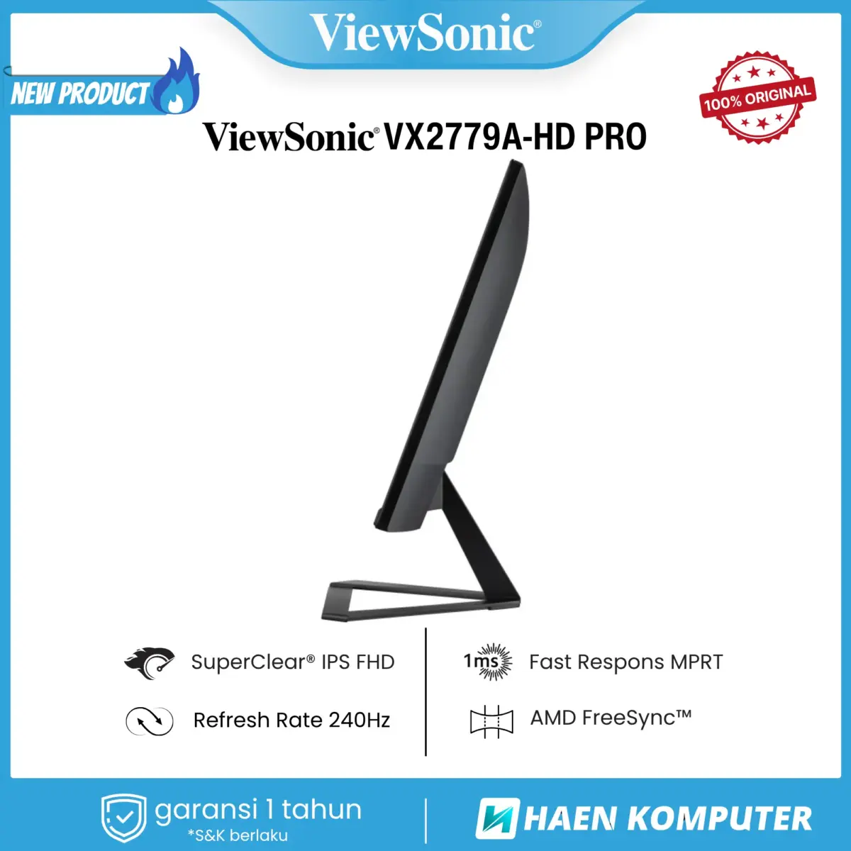 Monitor ViewSonic VX2779A-HD PRO 27 InchIPS FHD 240Hz - Image 5