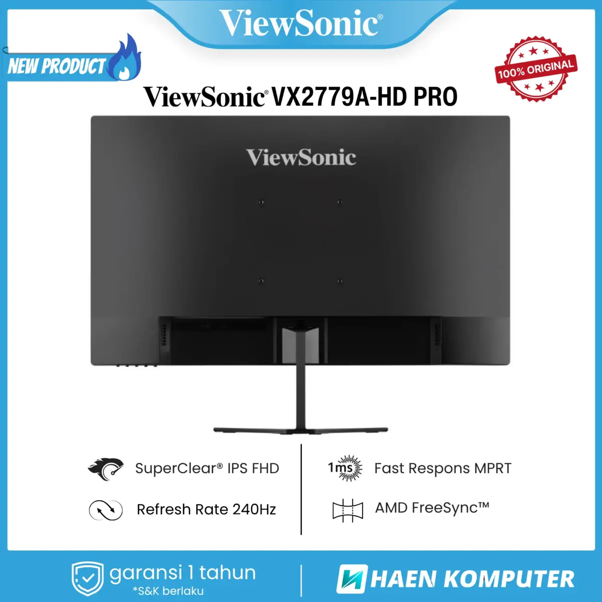 Monitor ViewSonic VX2779A-HD PRO 27 InchIPS FHD 240Hz - Image 6