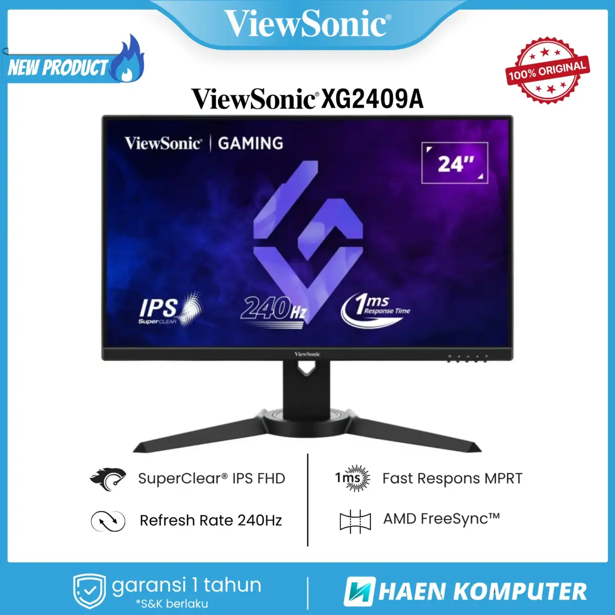 Monitor ViewSonic XG2409A 24 Inch IPS FHD 240Hz - Image 4