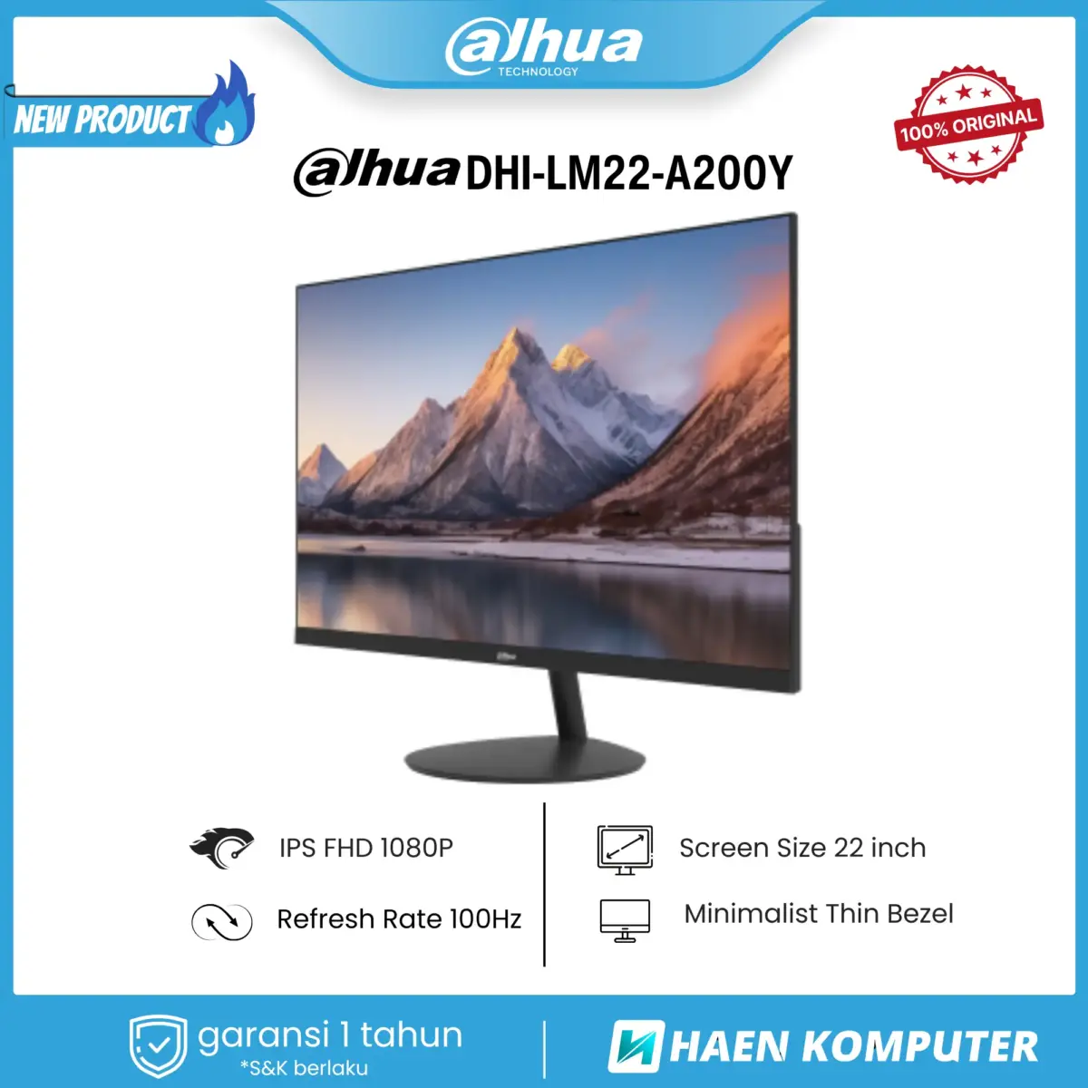 MONITOR DAHUA DHI-LM22-A200Y 22 INCH IPS FHD 100HZ - Image 3