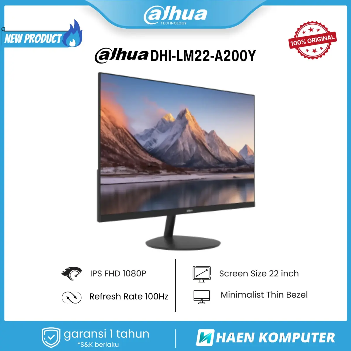 MONITOR DAHUA DHI-LM22-A200Y 22 INCH IPS FHD 100HZ - Image 2